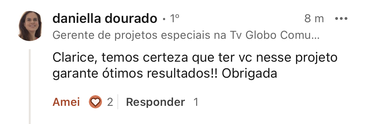 Depoimento de Daniella Dourado